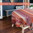 thumbnail image 3 of Boho Oval Tablecloth 60 x 84, Colorful Stripe Boho Tablecloth Table Cover, Farmhouse Table Cloths for Parties, Kitchen Dining Table, Polyester Fabric Flower Tablecloth, Boho Decor, 3 of 6