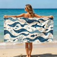 thumbnail image 6 of Hometravel Beach Towel Bag 2 in 1, Sand Resistant Microfiber Wearable Blanket Backpack, Quick Dry Towel Backpack for Camping Travel Swim, 6 of 9