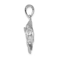 thumbnail image 3 of FJC Finejewelers 925 Sterling Silver Rhodium Plated Polished Jumping Bass Fish Charm 28 x 27 mm, 3 of 6