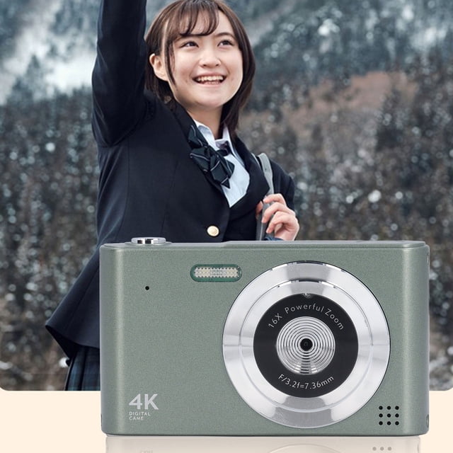 Cámara Digital 4K, Enfoque Automático De 48MP Y Cámara Con Zoom De 16x, Diseño CCD Compacto Para Viajes Y Fotografía