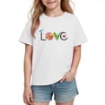 thumbnail image 2 of Agkizg Girls Graphic Tees,Kids Valentine's Day T-Shirt,Valentine's Day Top for Girls Modern Print Short Sleeve Blouse Fashion Holiday for Preteens Teens, 2 of 5
