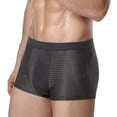 thumbnail image 2 of Men's Boxer Briefs Natural Light Underwear for Men Shorts for Men All Mens Underwear Stretch Briefs Shopping Online Shopping Mens Big And Tall Bikini Quilted Boxes Dark Gray L, 2 of 7