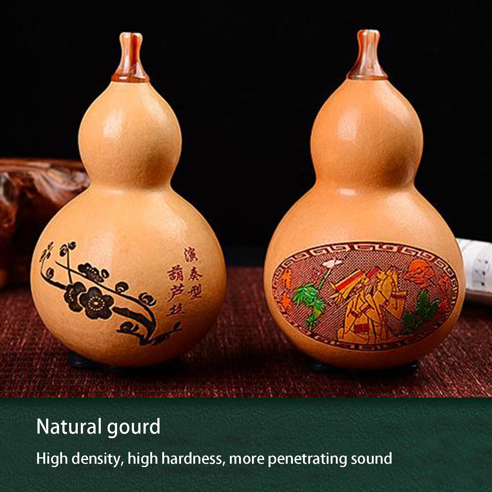 Professional Chinese Bamboo Cucurbit Hulusi Handmade Hulusi Flute Ethnic Musical Wind Instruments, for Beginner Music Lovers