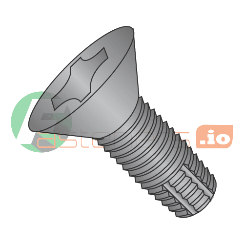 10-32 x 1" Type F Thread Cutting Screws / Phillips / Flat Head / Steel / Black Oxide (Quantity: 6,000 pcs)