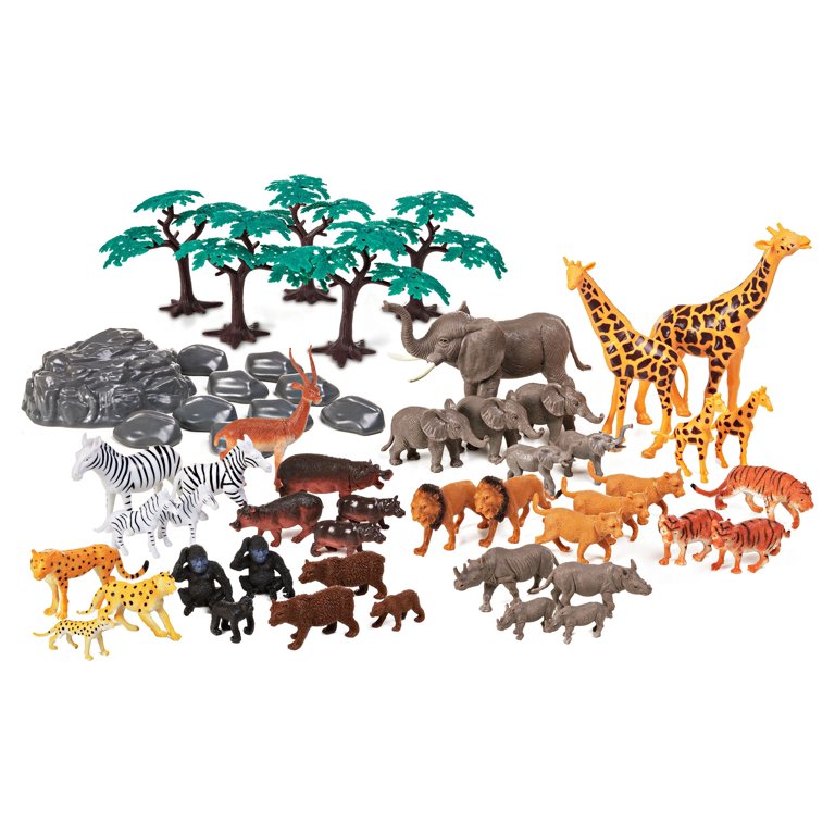 置物 AFY Adventure Force Safari Animals Jumbo Bucket, 55 Pieces - Walmart.com