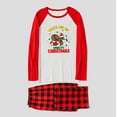 thumbnail image 3 of Lazy Sloth Family Christmas Pajamas – Red Plaid Long Sleeve Matching Pajamas with Pet Outfit, Cotton Blend, 3 of 7