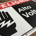 thumbnail image 3 of TRADESAFE PELIGRO ALTO VOLTAJE Danger High Voltage Wall Sign, 14” x 10”, 40 Mil Aluminum Danger Sign, 3 of 6