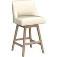 thumbnail image 3 of Dycanpo 26''H Swivel Counter Stools Set of 3 with Back Linen Fabric for Home Kitchen Island, Beige, 3 of 9