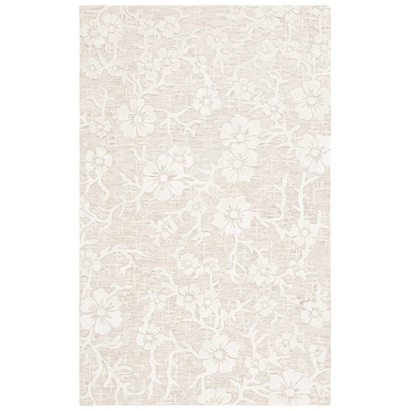 SAFAVIEH Glamour Braylon Abstract Area Rug, Beige/Ivory, 6' x 9'