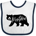 thumbnail image 3 of Inktastic Montana Black Bear Silhouette Boys or Girls Baby Bib, 3 of 4
