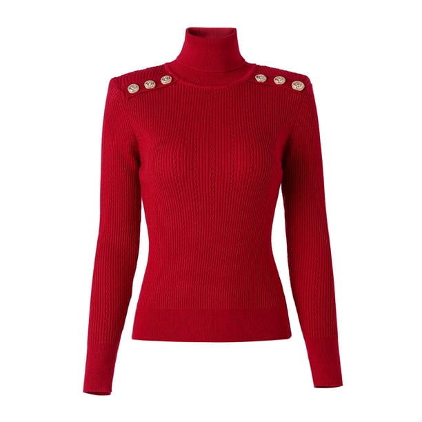 Suéter de cuello alto de punto europeo y americano de manga larga negro para viajeros con temperamento, mezcla de lana, top ajustado