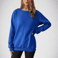 thumbnail image 6 of Fleece Lined Sweatshirts for Women Winter Warm Long Sleeve Pullover Casual Round Neck Thickened Solid Fall Tops, 6 of 7