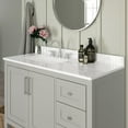 thumbnail image 6 of Emma + Oliver 42 Inch Bathroom Vanity, Single Sink Cabinet with 2 Soft Close Doors, Open Shelf and 3 Drawers, Carrara Marble Finish Countertop, Gray, 6 of 12