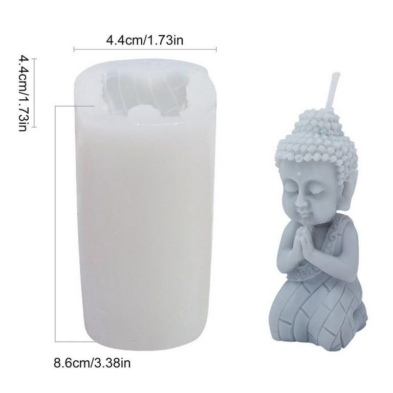 Buddha Candle Molds Mini Buddha Sculpture Molds Statue Silicone Molds  Handmade Scented Soap Wax Mold Silicone Mold for Soap, Soy Wax Candle,  Lotion