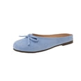 thumbnail image 2 of CHWshoes Women's Faux Suede Square Toe Ballet Flats Bowknot Shoes Women Dressy Comfortable Slip-On Loafers Ballerina Flats，Blue Size 38, 2 of 4