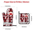 thumbnail image 2 of Fotbe Buffalo Plaid Love And Gnome for 4Pcs Oven Mitts and Pot Holders, 500℉ Heat Resistant Oven Mitts , Non-Slip Silicone Surface Safe for Baking, Cooking, BBQ, 2 of 6