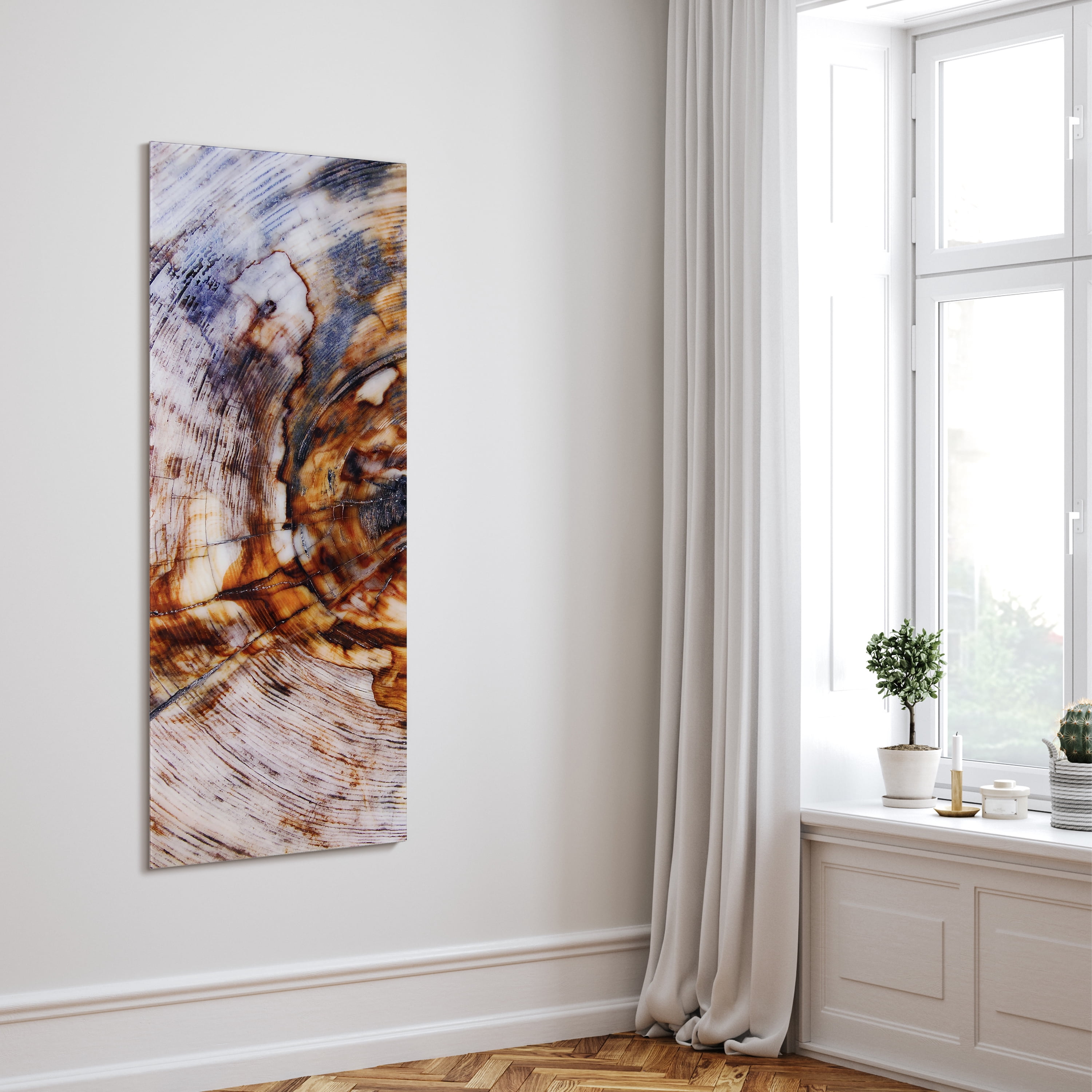 Direct Impact A Frameless Free Floating 63.00" x 24.00" Painting Art Prints, by Empire Art