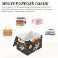 thumbnail image 6 of Yayeee Collapsible Cube Storage Bin with Lid Fabric Closet Decorative Basket with Handles, Retro Watercolor Planet, 6 of 7