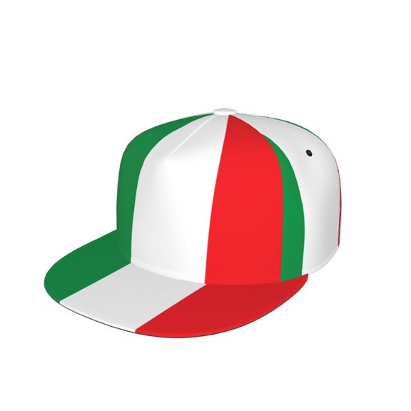 Snapback Hats For Men Women Italian Flag Flat Bill Brim Baseball Cap Printed Hat