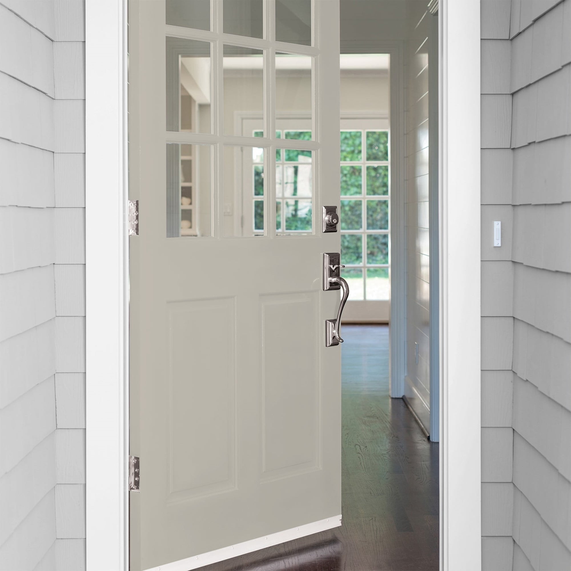 Glidden One Coat Ghost Writer / Beige Satin Exterior Paint with Primer, 5 Gallon