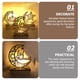 thumbnail image 5 of GOOHOCHY Luces LED decorativas de madera con forma de luna, luz nocturna artesanal Eid, lámpara de Ramadán Mubarak, 5 of 8