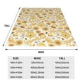thumbnail image 3 of Fotbe Honey Honeycomb Manta de Franela Acolchonada con Estampado, Súper Suave y Esponjosa, Extra Grande para Sofá, Cama, Uso Todo el Año-80"x60", 3 of 7