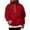 Red, variant on Dwelliawo Blue Hoodie Men Essentials Fashion Fleece Hoodies with Drawstring Long Sleeve Hooded Sweatshirts Heavyweight Pullover Hoodies 4xl