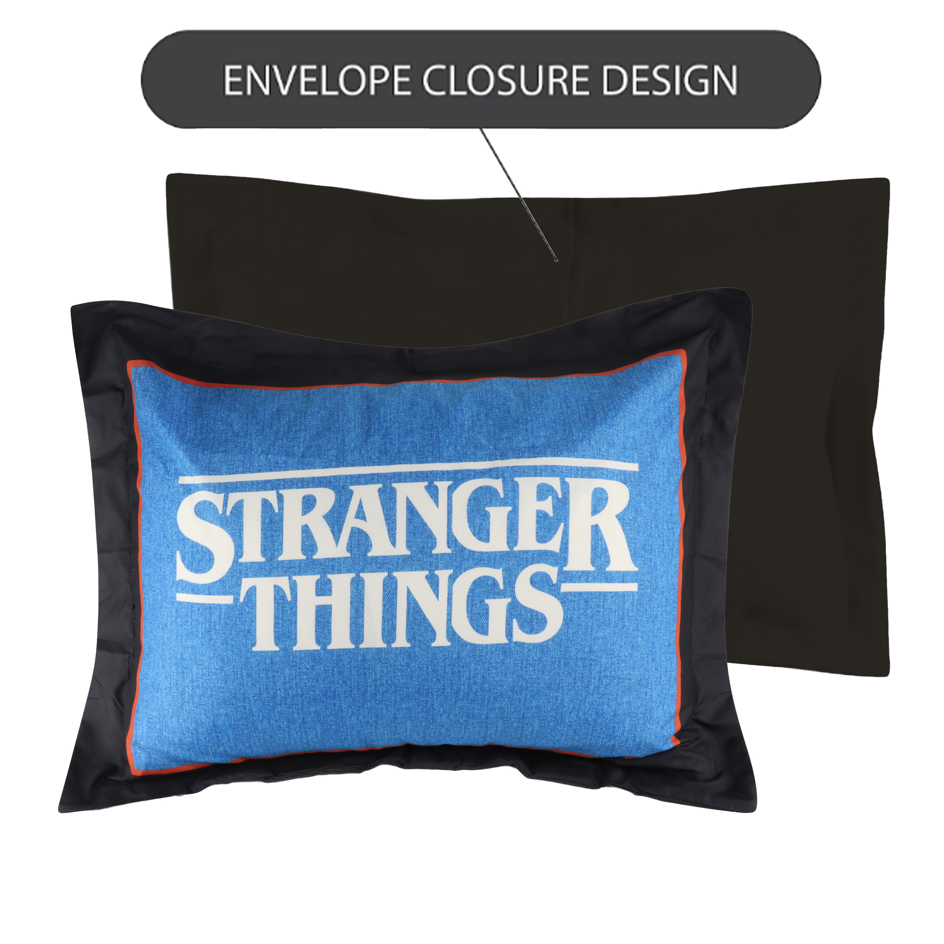 Netflix Stranger Things Nostalgia 2 piece Multicolor Quilt and Sham Bedding Set, Twin/Full