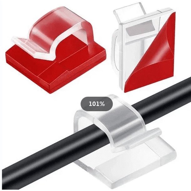 Paquete de 60 miniclips para cables de exterior, adhesivos y ...