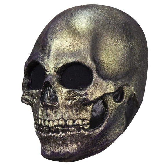Ghoulish Productions Skull Gold Mask, Metallic Skull Mask. Glow In The Dark Skull Mask. Glow Skull Mask. Skull Latex Mask Full Face. Skulls Line. Adult Mask. One Size Latex Mask