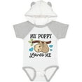 thumbnail image 3 of Inktastic My Poppy Loves Me with Sloth and Hearts Boys or Girls Baby Bodysuit, 3 of 5