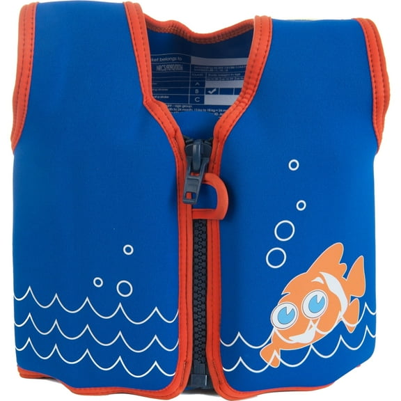 Konfidence The Original Jacket - Children and Youth Swim Jacket (Scoot The Clownfish, 6-7 Years)