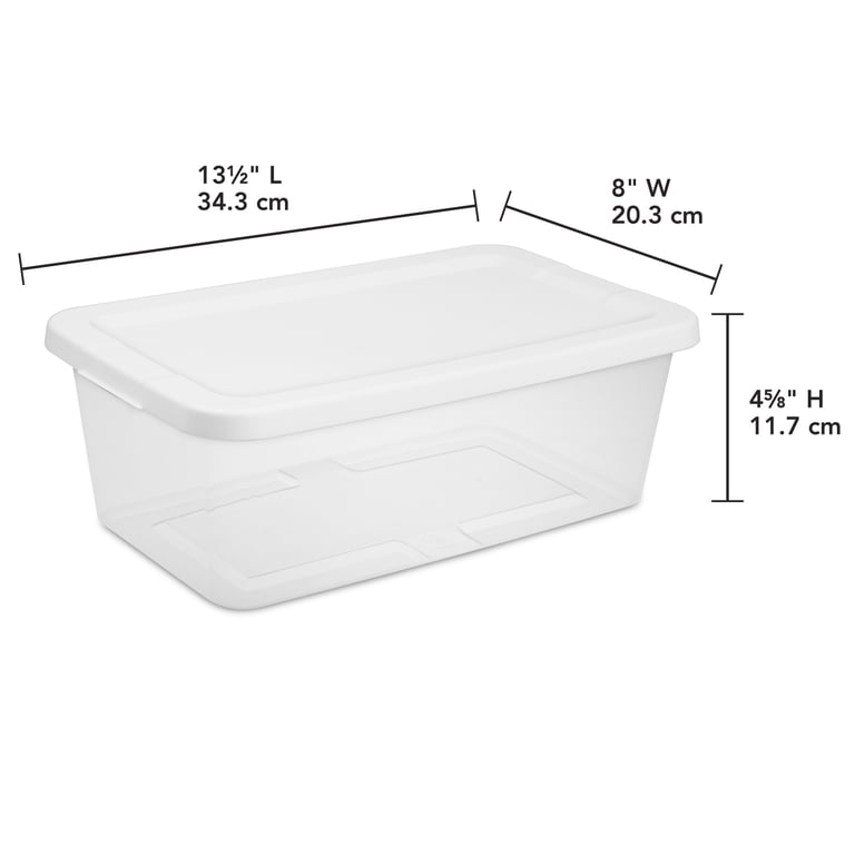 Sterilite 6-Quart Storage Boxes, Set of 10, White photo 2
