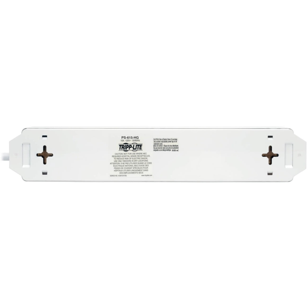 Tripp Lite Medical-Grade Power Strip with 6 Hospital-Grade Outlets, 15 ft. Cord, NOT for Patient-Care Vicinity – UL 1363 (PS-615-HG)