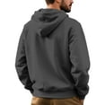 thumbnail image 5 of Men's Hoodies Pullover 3X Solid-Color Fashionable Warm Embroidered Pocket Long Sleeve Hooded Sweatshirt, 5 of 6
