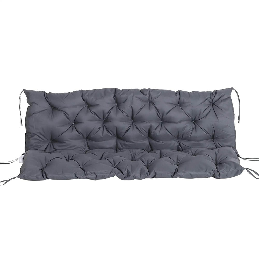 Spaco 59" x 38" Tufted Bench Cushion, Outdoor Furniture, 3-Seater Replacement for Swing Chairr, Patio Sofa/Couch, Dark Gray