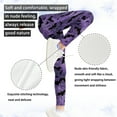 thumbnail image 5 of COEQINE Bat Spider Web Violet Girls Yoga Leggings High Waist Sport Pants Buttery Soft Stretch Halloween Running Leggings, for 8-9 Years Kids Girls, 5 of 7
