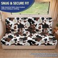 thumbnail image 2 of Uourmeti Cow Print Daisy Pattern Jackknife Sofa Bed Slipcovers Washable, Fit for Travel Trailer Trips, RV Dinette Cushion Covers Fit for Loveseat, 2 of 7