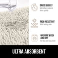 thumbnail image 4 of Alfombra de baño Gorilla Grip, gruesa, suave y absorbente, de chenilla, color marfil, 4 of 9