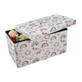 thumbnail image 4 of Kvell Foldable Collapsible Toy Storage Bin, Rainbow & Heart Design, Kids' Storage Chest, 4 of 7