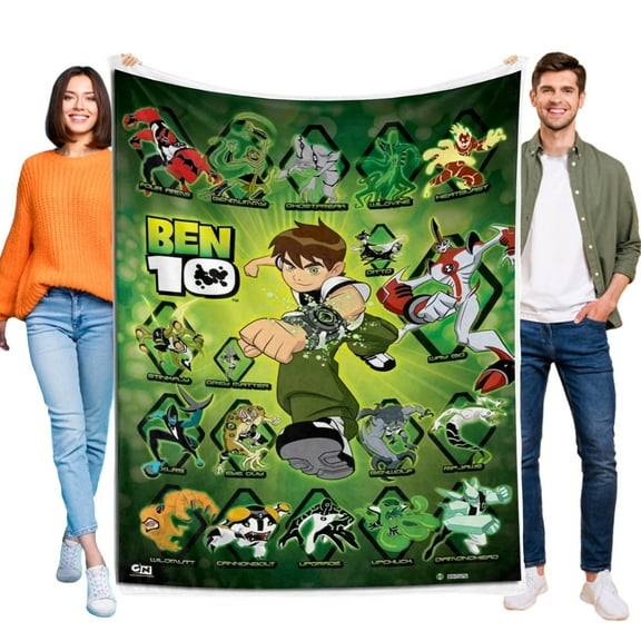 Throw Blanket for Ben 10 Soft Warm Bed Couch Flannel Blanket for Kids Boys Girls Gifts Home Decor 30x40 Inch