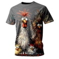 thumbnail image 2 of Mens Graphic T-shirts Short Sleeve Crewneck Tops 3D Hilarious Animal Graphic Quirky Casual Lightweight T Shirts for Man Grey XL, 2 of 3