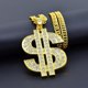 thumbnail image 2 of Chain For Men With Dollar Sign Pendant Necklace, Hip Hop Dollar Necklace, 2 of 4