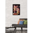 thumbnail image 2 of James Booker - Galaxy Laser Cats On Cheeseburgers Wall Poster, 14.725" x 22.375" Framed, 2 of 6