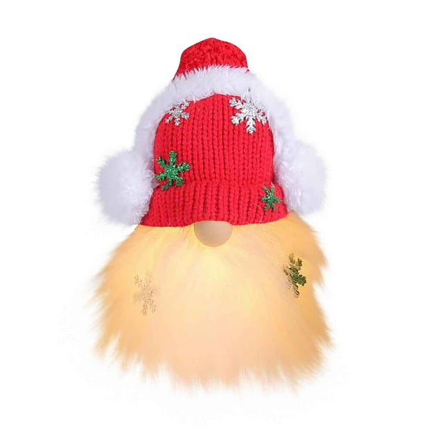 Figura de gorro de punto con música luminosa, decoraciones navideñas, fiestas, decoración del hogar, material de punto suave, diseño plegable, luces LED, para dormitorio