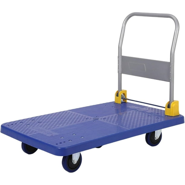 Qinaqin cm de Profundidaduty Plegable Platform Truck 2000 lbs Capacity Alturaand Carro con 5" Ruedas 41" x 24" Flatbed