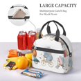 thumbnail image 5 of Uemuo Animals in Transport Printed Lunch Bag Lunch Box Reusable Insulated Lunch Tote Bag, Leakproof Thermal Cooler Sack Food Handbags Case High Capacity, 5 of 5
