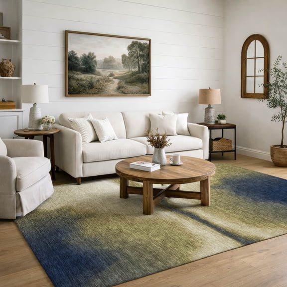 Addison Rugs Mayfield Premium Machine Washable Transitional Botanical Wheat Rectangle Rug, 10' x 14'