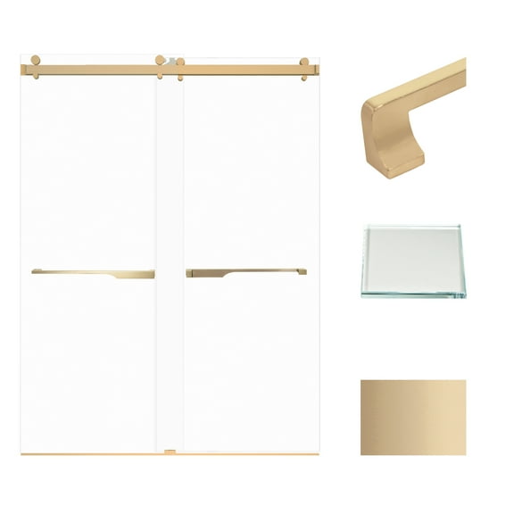 Transolid Bypt608010l-J 80" High X 60" Wide Bypass Frameless Shower Door - Bronze