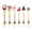 Gold #L, variant on Christmas Silicone Cutlery Set for Youth, Stainless Steel Toddler Utensils with Soft Grip, Holiday Flatware Gift for Self Feeding and Family Meals
